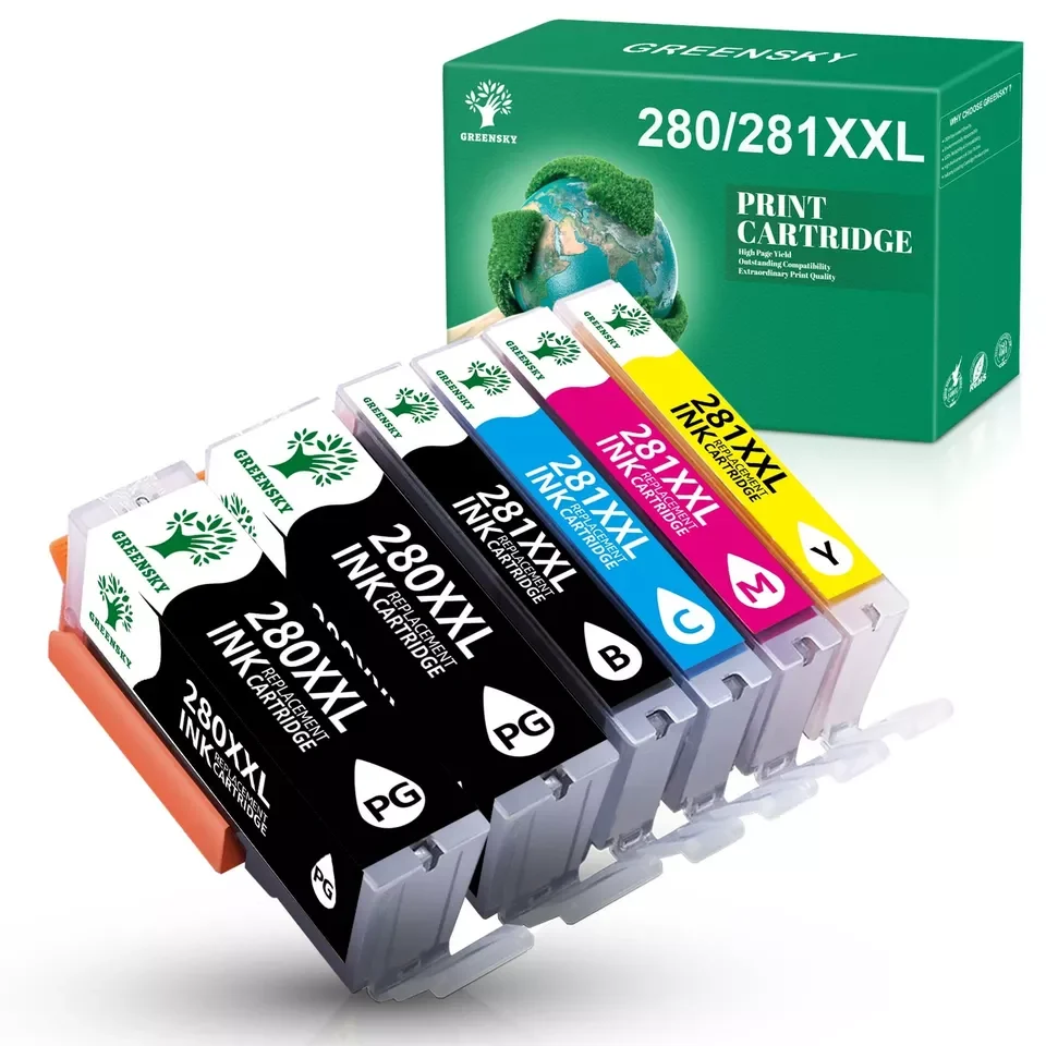 6-Pk/Pack PGI-280XXL CLI-281XXL Ink for Canon Pixma TS6120 TR8520 TS9520 TS9521C