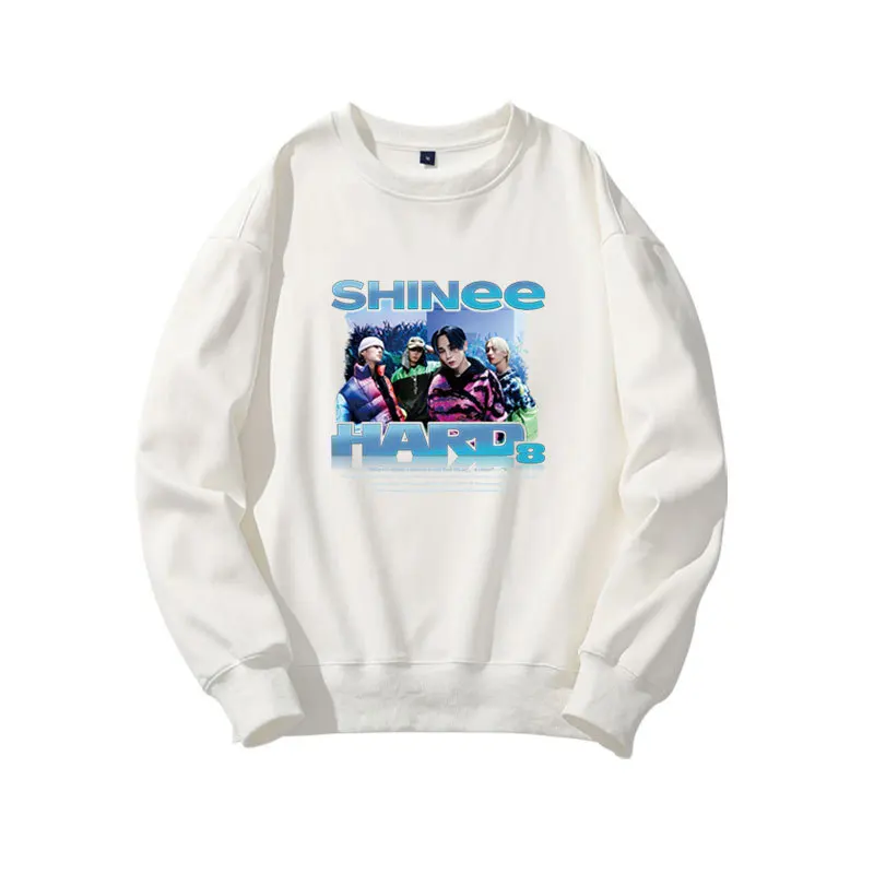 SHINEE HARD Album Oversized Hoodie Women Men O-neck Long Sleeve Crewneck Sweatshirt Taemin Jonghyun Key Minho Onew KPOP Clothes