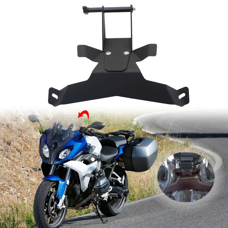 

For BMW R1200RS R 1200RS R1250RS R 1250 RS 2013-2023 GPS Motorcycle Mount Phone Navigation Bracket USB Charger Holder Stand