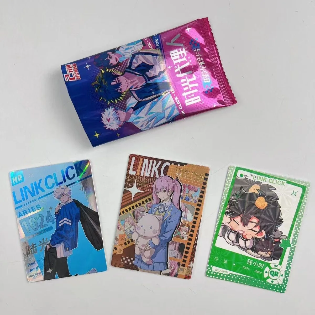 Anime Link Click Laser LOMO Cards Set - Cheng Xiaoshi & Lu Guang Characters Collection Cards  Limited Edition