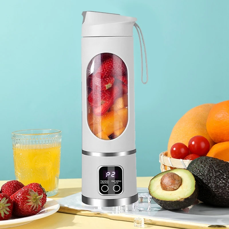 Portable Blender Electric Juicers Fruit Mixers USB Rechargeable Smoothie Mini Blender Personal Juicer 12 Cutter 3Gears