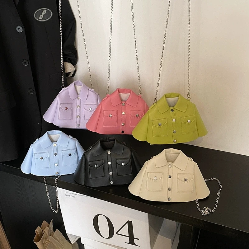 Fashionable crossbody bag, creative clothing design, shoulder bag, cross-border personality, niche chain, women's bag