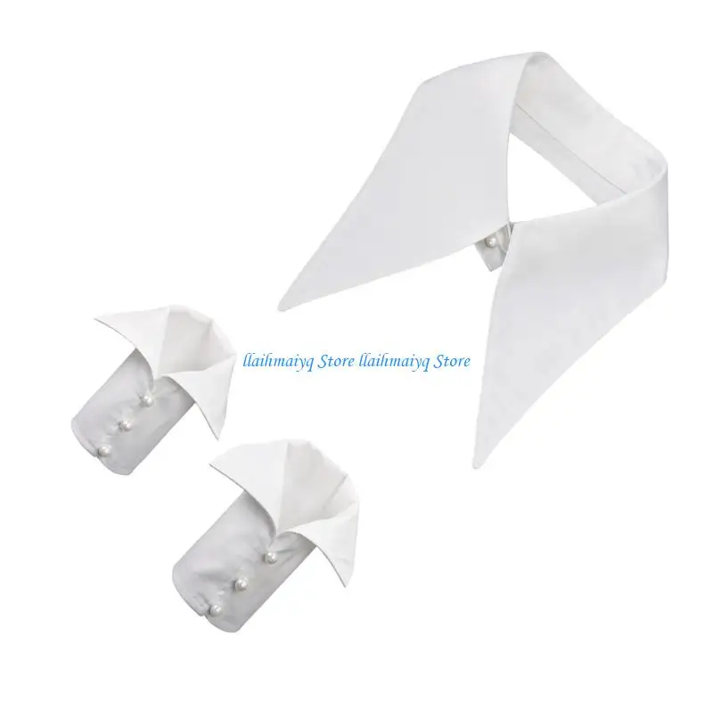 573B Women's Collar Insert Detachable Collar Easy Wear for Time Saving Professionals