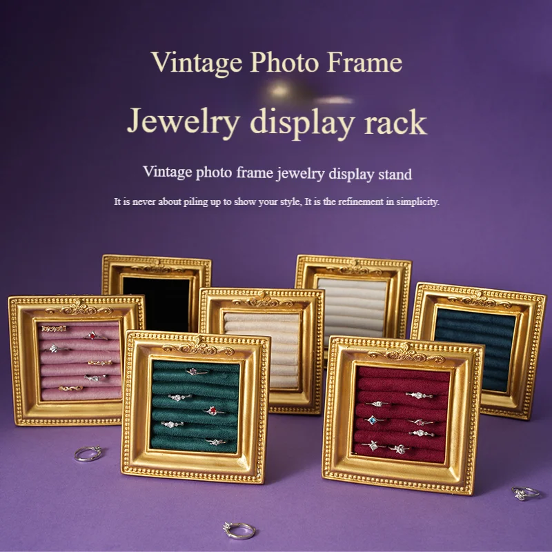 

Jewelry display rack, vintage photo frame, ring plate, jewelry store display, storage, photography props, household ornaments