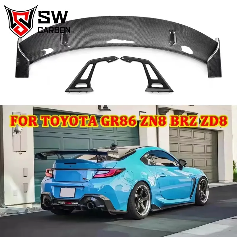 Carbon Fiber A Style Swan Neck Wing for Subaru BRZ ZD8 GR86 ZN8 Trunk Lip Splitter Upper Spoiler Body Kit