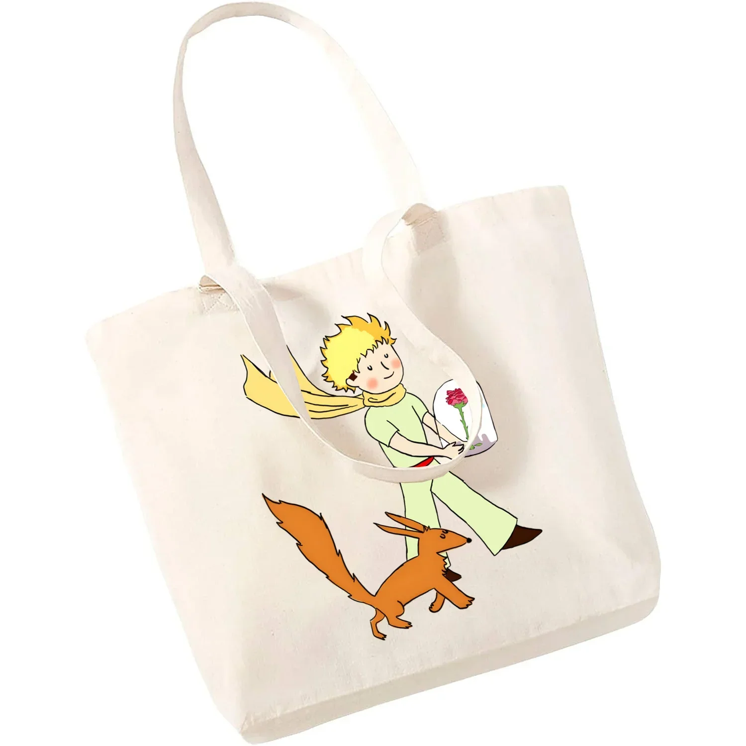 Ladies Shoulder Bags Popular Printed Tote Bags Little Prince Earth Space Y2K Art Harajuku Kawaii Shopping Bag