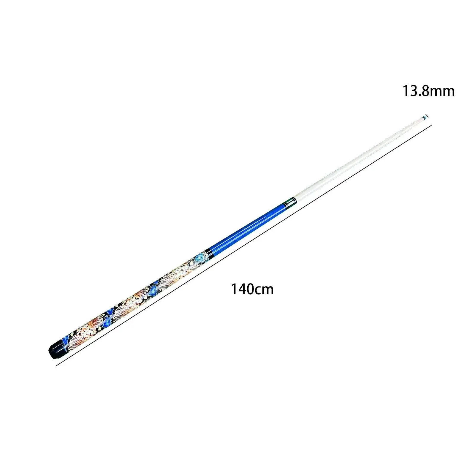 Taco de bilhar de madeira, taco de salto econômico, 13.8mm, ponta grande, 55', para prática de taco, iniciantes, homens e mulheres