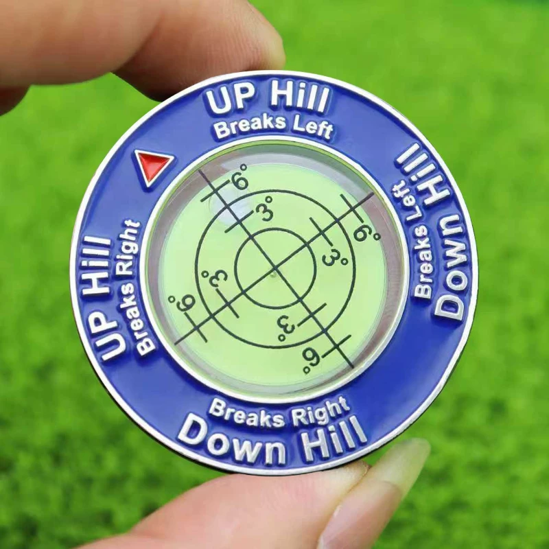 1/2/3Pcs Golf Equipment Golf Putting Reading Aid Bubble Level High Precision Alignment Reader Tools Double-sided Ball Marker