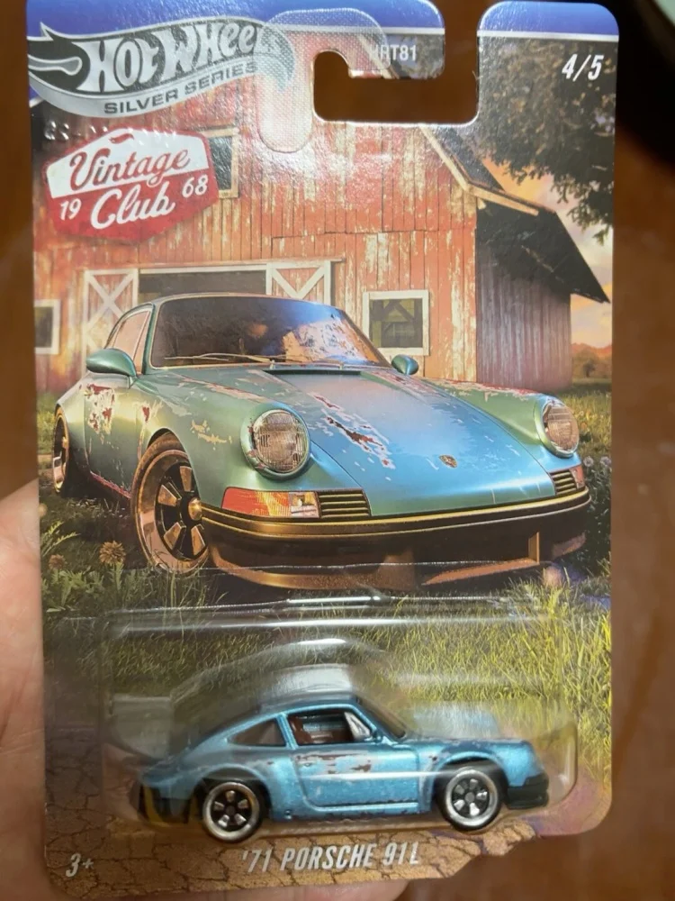 

В наличии: Коллекционная модель автомобиля Hot Wheels HRT81 Silver Series, винтажный классический ретро-автомобиль 1968 Club 71 911, литая под давлением, игрушка для мальчиков