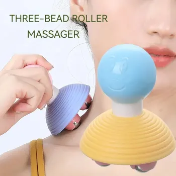 휴대용 롤러 마사지 마그네틱 비드 마사지 메리디안 브러쉬 바디 부드러운 배 전신 근육 이완