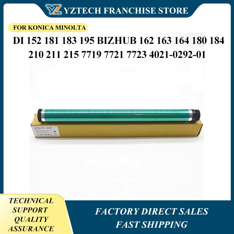 

Long Life OPC Drum For Konica Minolta DI 152 181 183 195 Bizhub 162 163 164 180 184 210 211 215 7719 7721 7723 4021-0292-01