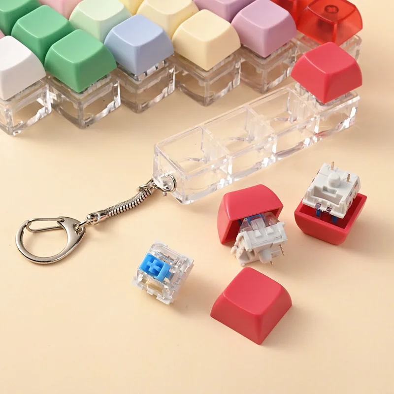 Creative Button Keychain Decompression Toy Novelty Stress Relief Keychain Bag Pendant Fidget Gadget For Anxiety Relief Boredom