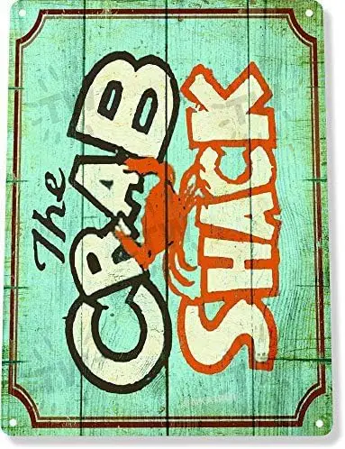 Retro Metal tin Sign Funny The Crab Shack Restaurant Beach Rustic Sign For Home Cave Garage bar Wall Decoration Vintage Metal Si