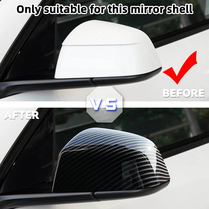 For Tesla Model Y Juniper 2025 Carbon Fiber Rearview Mirror Cover Side Mirror Cover Exterior car trim Car styling