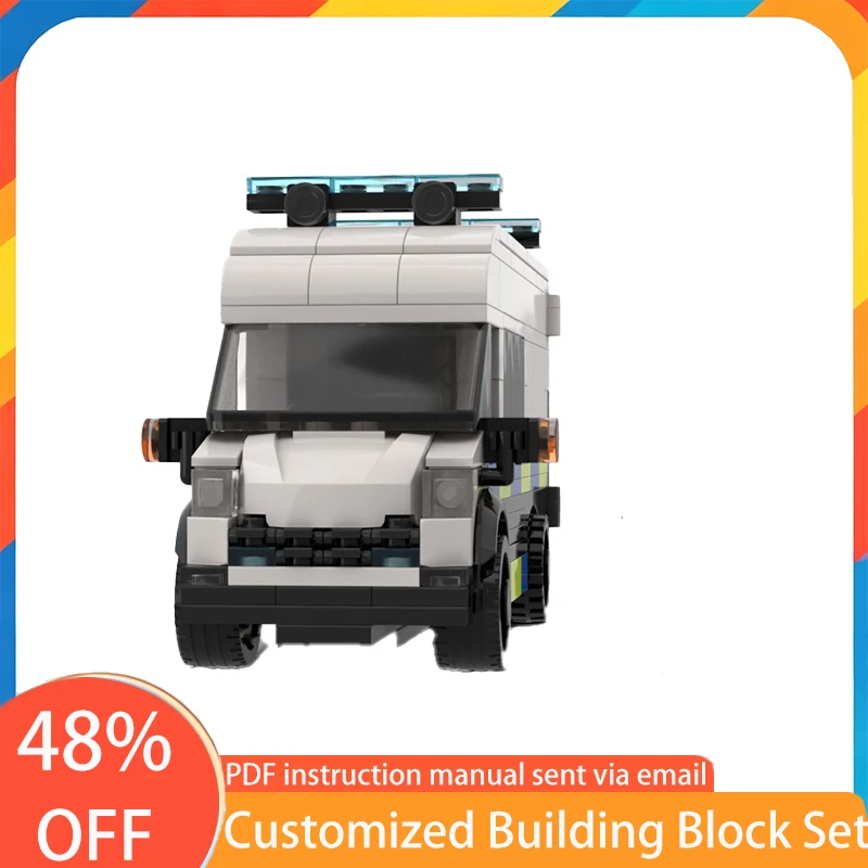 

340 PCS Supercar Daily dually British police van MOC Customize Modular Building Block Simple Popular DIY Boys Festival Toy Gift