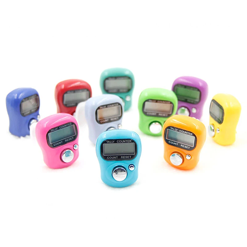 1PC Electronic Digital Finger Ring Counter Hand Held Knitting Row Counter Clicker NEW Mini Point Marker Counter LCD