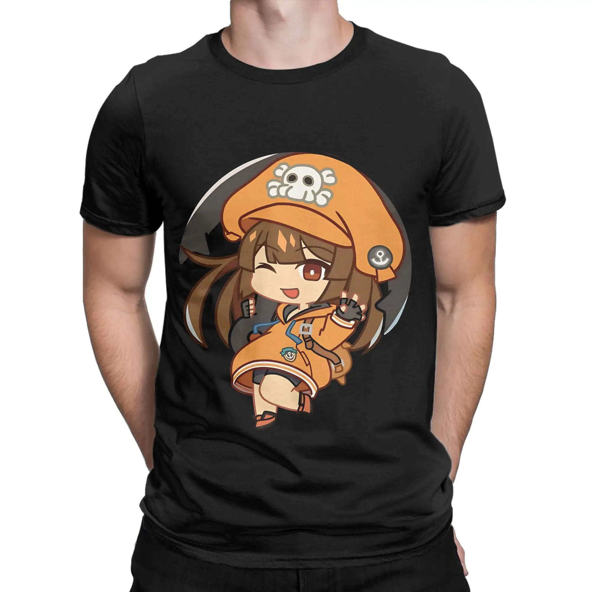 May Guilty Gear Chibi Classic poster Funny 100% Cotton T-Shirt guilty gear bridget Tees Tops For Men