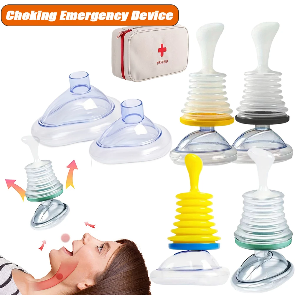 Choking Rescue Device Choking Combo Kits Anti Suffocation First Aid Kit Portable Airway Suction Device for Kids Adults