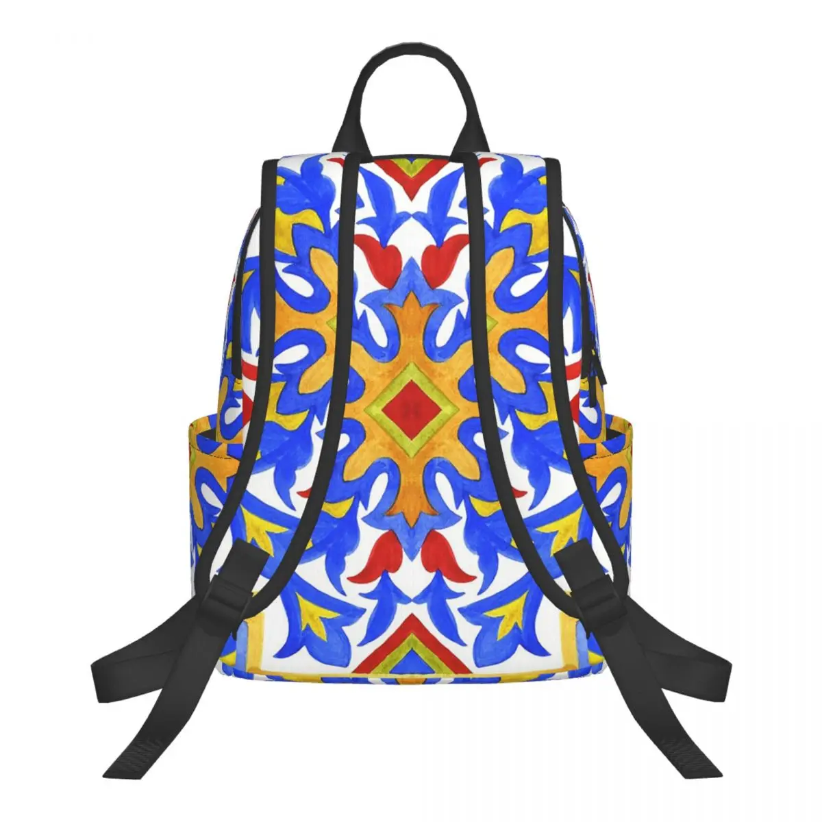 Portuguese Azulejo Tiles. 3 Student Backpack School Bag Hiking Travel Daypack for Boys Girls Bookbag Shoulder Bags