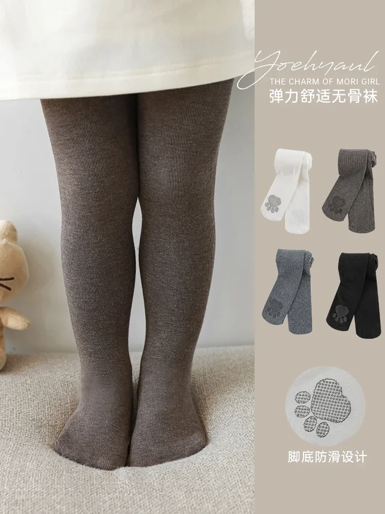 Girls' Soft Warm Delicate Woolen Stockings Autumn 2024 Sweet Cute Versatile Elastic Casual Sock Trendy