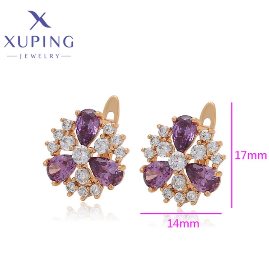 Xuping Jewelry New Arrival Fashion Ear Cuff Geometry Shape Vintage Gold Color Hoops Earring for Women Schoolgirl Gifts S00078109