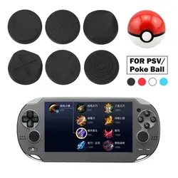 6In1 Silicone Thumbstick Grip Cap Joystick Analog Protective Cover Case For Sony PlayStation Psvita PS Vita PSV 1000/2000 Slim