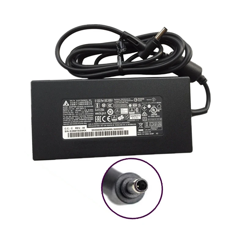 

Original DELTA ADP-150CH D Laptop AC Adapter For MSI QLED 15m A11UEK Sword 17 Stealth 15m Power Charger 20V 7.5A 150W 4.5*3.0mm