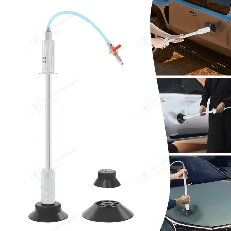 5-12Bar Air Pneumatic Dent Puller w/3 Suction Cups, Sheet Metal / Car Body Dent Repair Tool Pulling Hammer Suction Cup Slide Kit