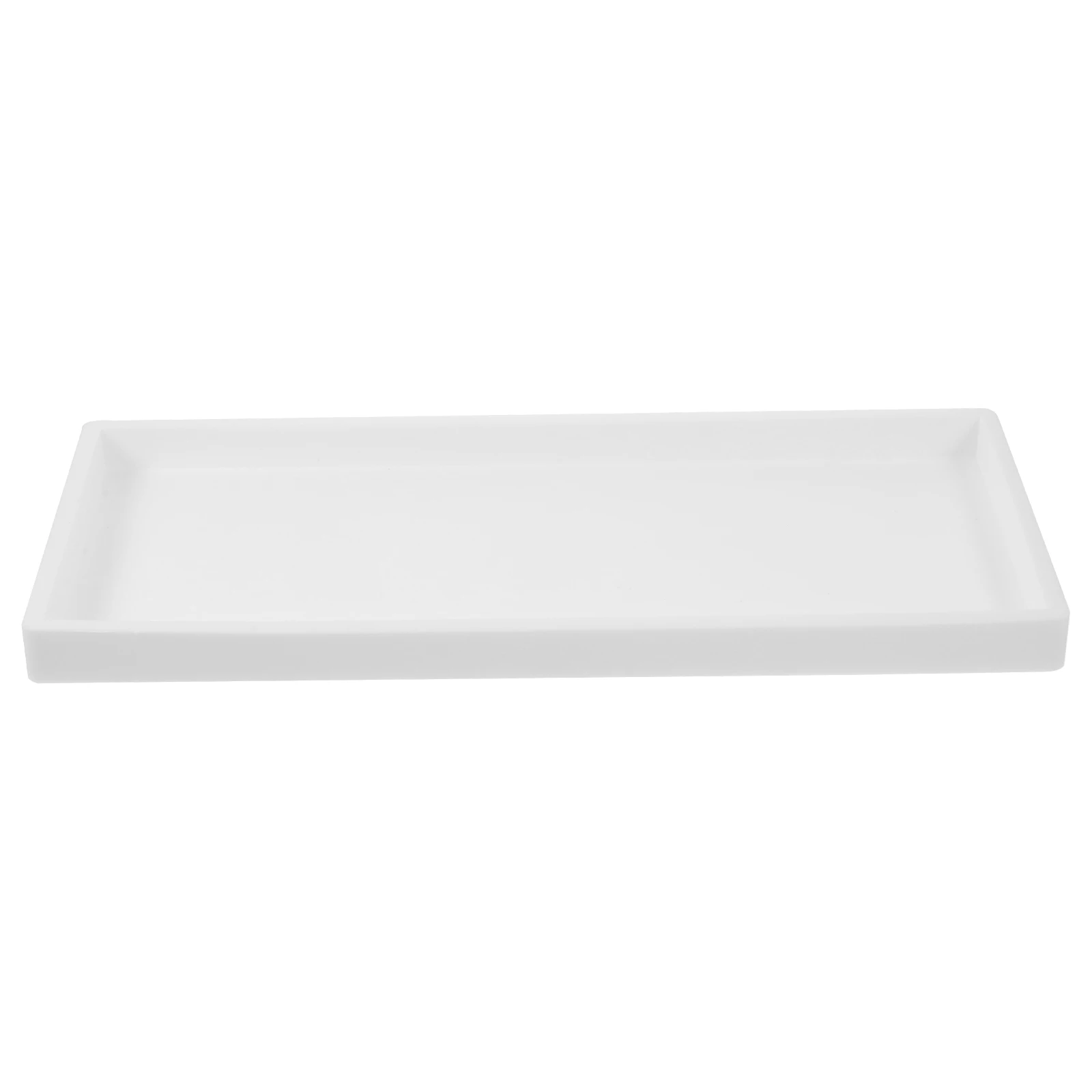 

Silicone Storage Tray Large Rectangular Black Bathroom Vanity Kitchen Counter Decorative Organizer For Soap Bottle
