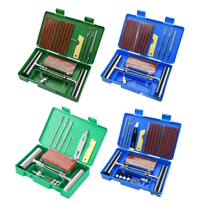 

Emergency Fix Punctures Tire Plug set Car Punctured Tyre Repair set with Storage