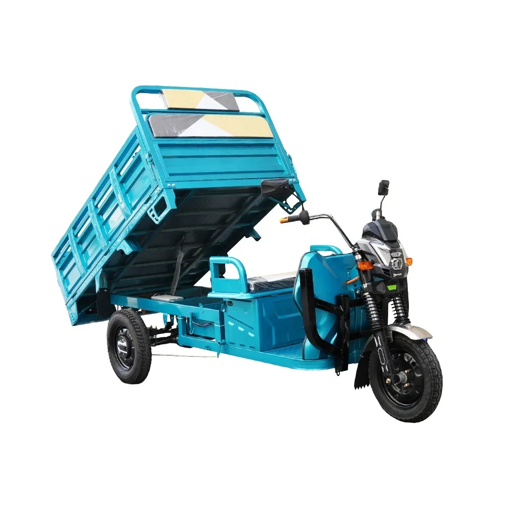 Tricycle de cargaison électrique avec frein à disque, plaques en acier doubles, 1500W, 1.8*1.1M