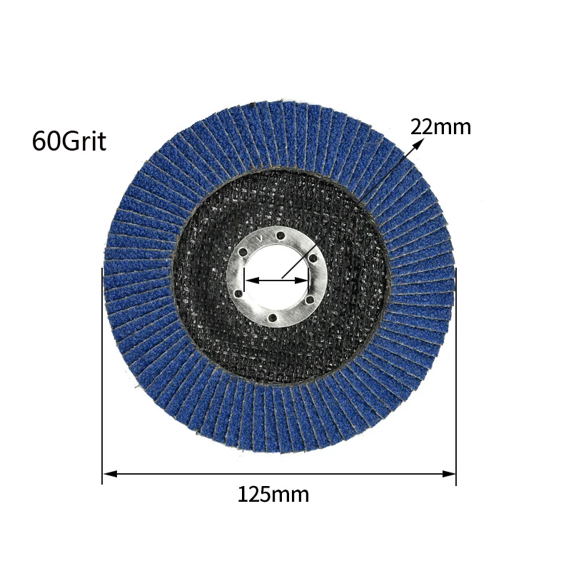 1pcs 125mm Metal Sanding Flap Discs Angle Grinder Wheels Blade 40 60 80 120 Grit Wood Metal Plastic Abrasive Tool Polishing Pad