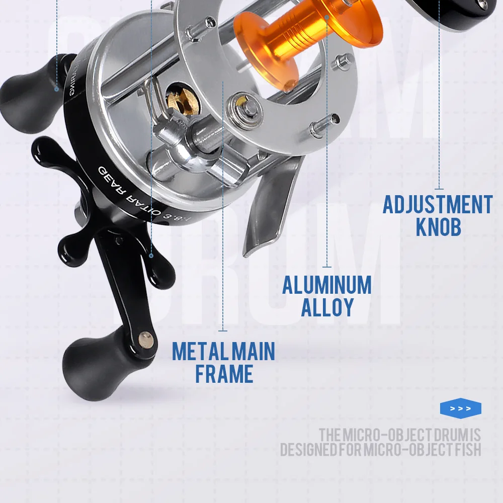 WEIHE CL25 Angelrolle Vollmetall-Guss Exquisite Baitcasting-Angelrolle – Detail 7
