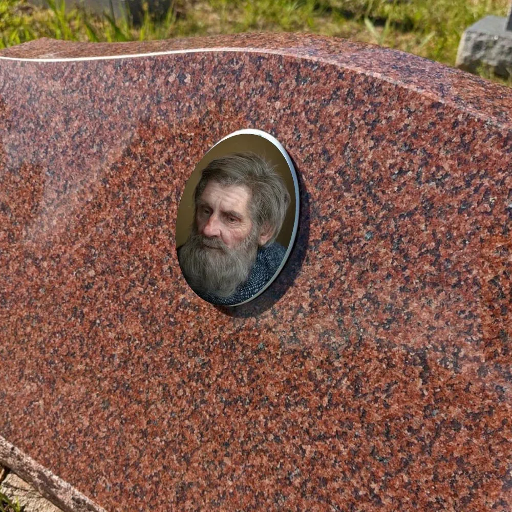 2D Flat Not 3D 1pc Custom Photo Memorial Headstone Tile Grave Marker Glossy Finish, Highquality Finish Anniversary gift