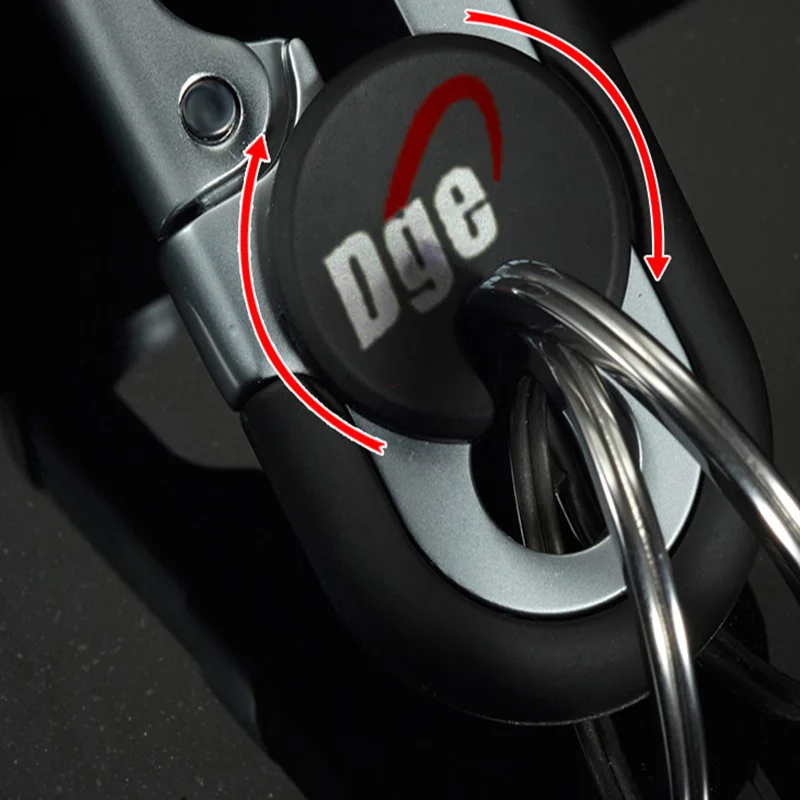 Zinc Alloy Solid Color Men's Business Car Keychain Double Ring Motorcycle Electric Car Key Chain Waist Hanging Lock Keychain