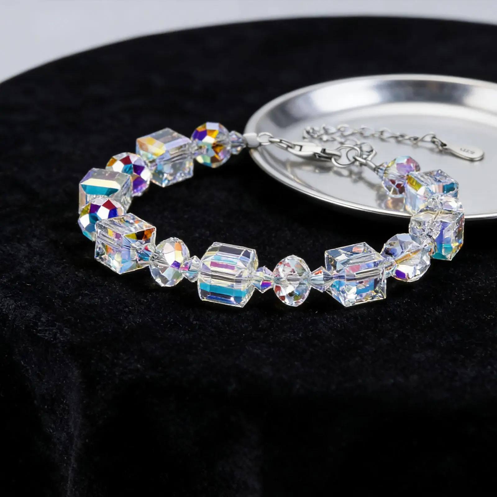 

Браслет из бисера, стильные ювелирные подарки для женщин, хрустальный браслет Аврора Бореалис, для влюбленных, жены, друзей, леди, юбилей