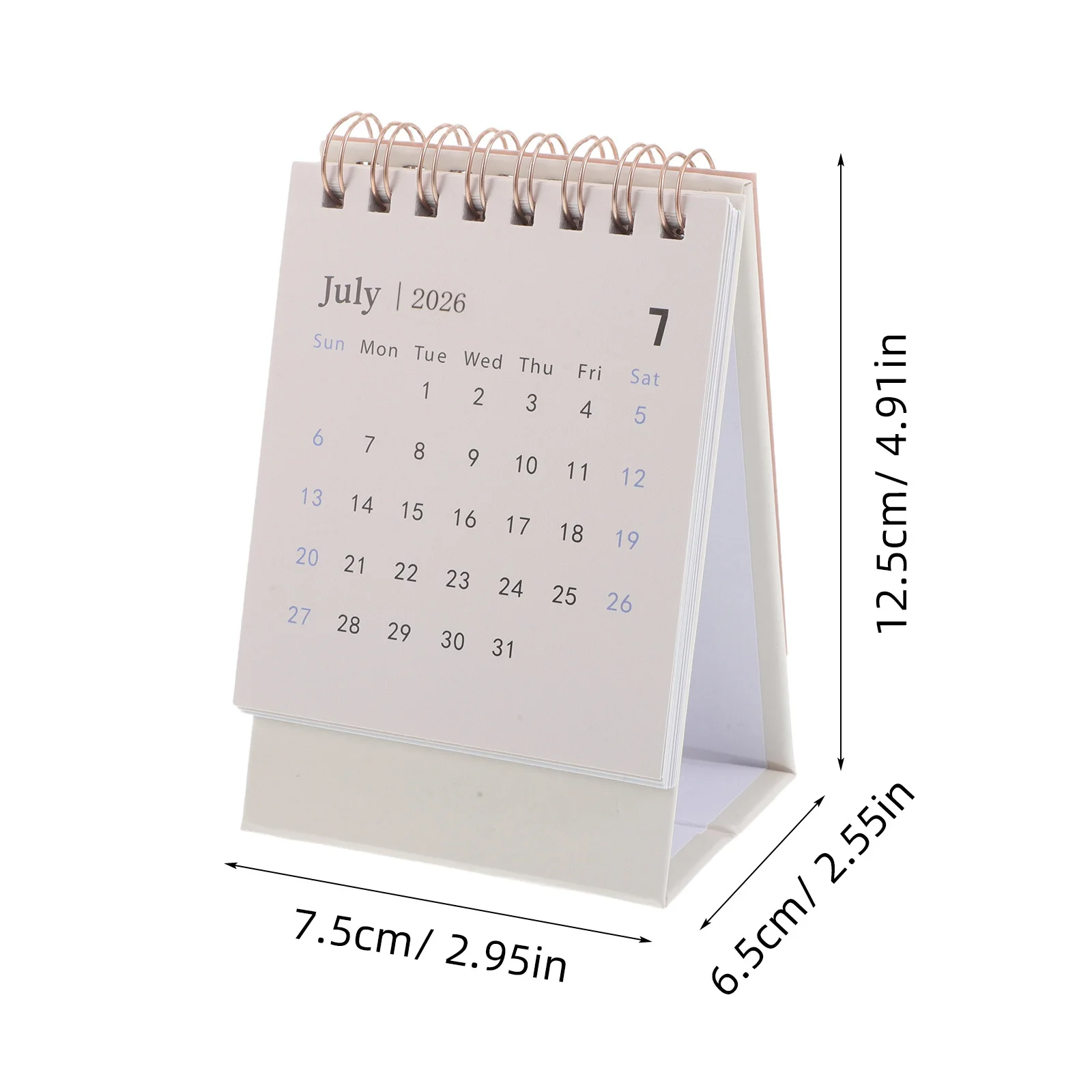 2026 Mini calendario da tavolo Pianificatore mensile leggero e portatile con vibrazione per la pianificazione dell'home office Mini calendario da tavolo