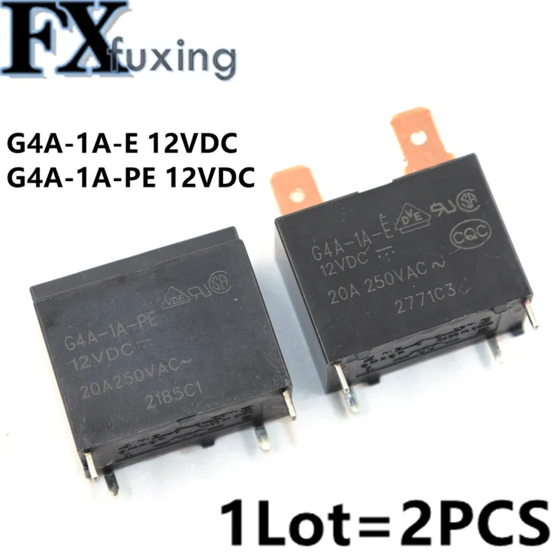 2PCS RELAY G4A-1A-E 12VDC G4A-1A-PE 12VDC Brand New And Original Relay Air Conditioning Low Power Relay DC12V 4PIN 20A 250VAC