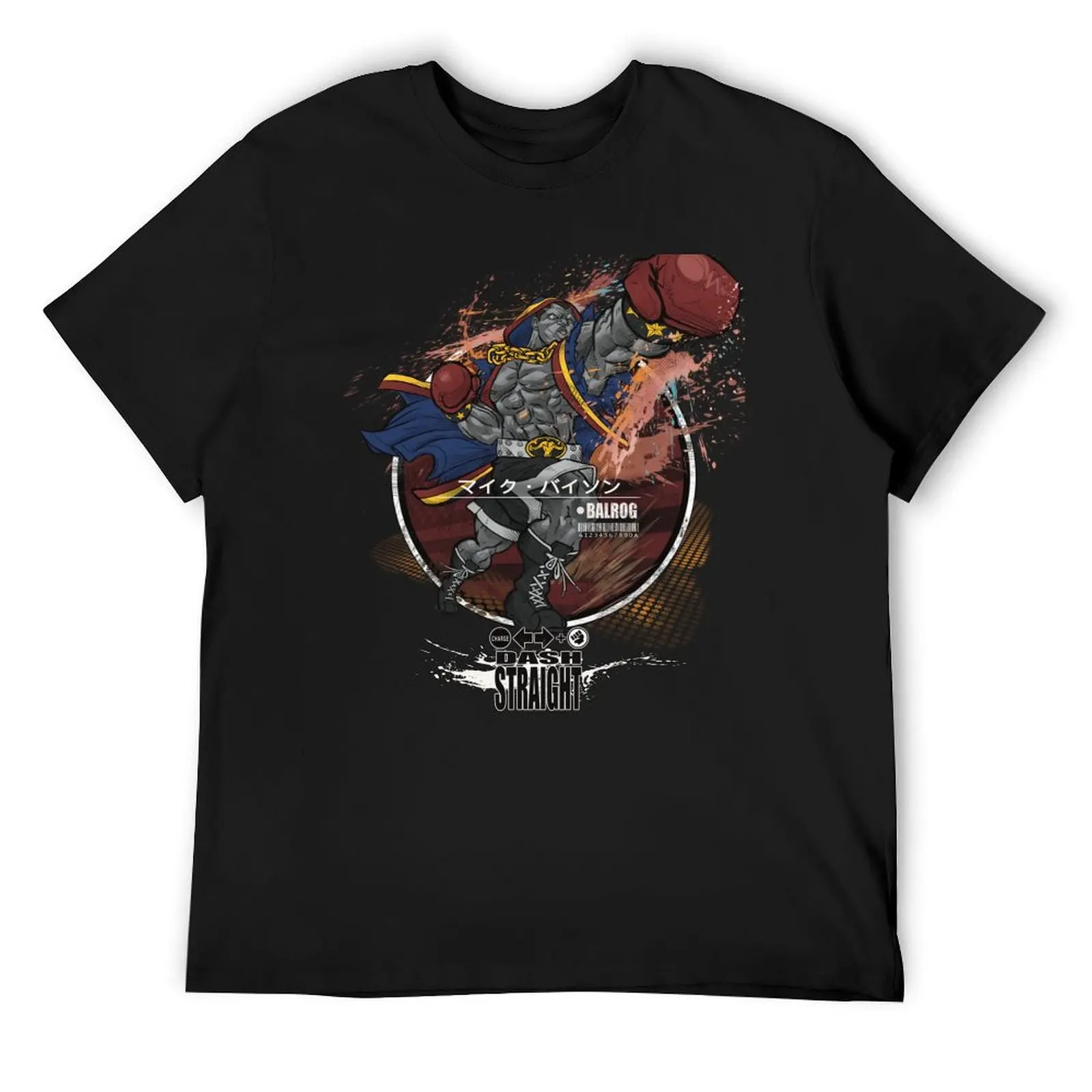 BALROG: DASH STRAIGHT T-Shirt graphics kawaii clothes mens graphic t-shirts hip hop