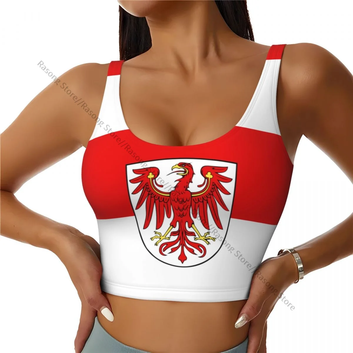 Sports Bra Women Running Yoga Clothes Vest Flag Of Brandenburg Gathering Fitness Vest