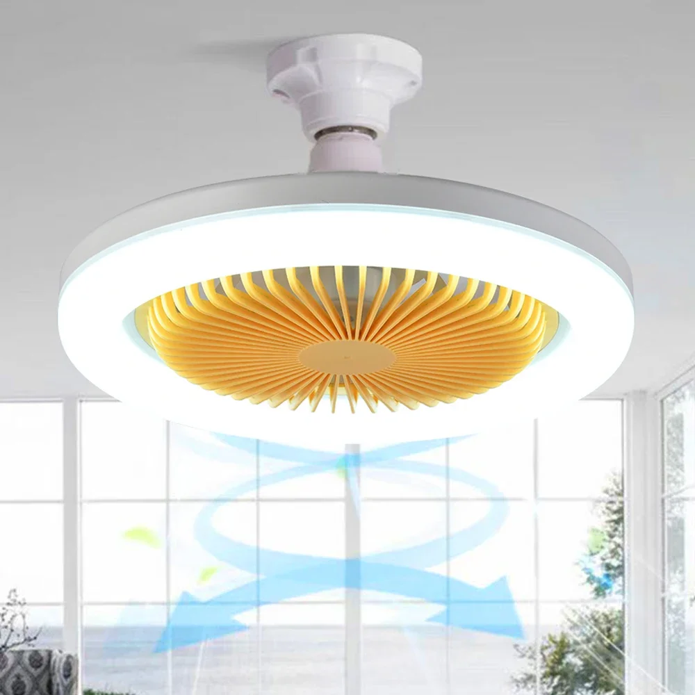 

NEW LED Ceiling Fan Modern Lamp White Light 26cm for Bedroom Decoration Lighting Ceiling Fan with Lights Good Sleep AC85-265V