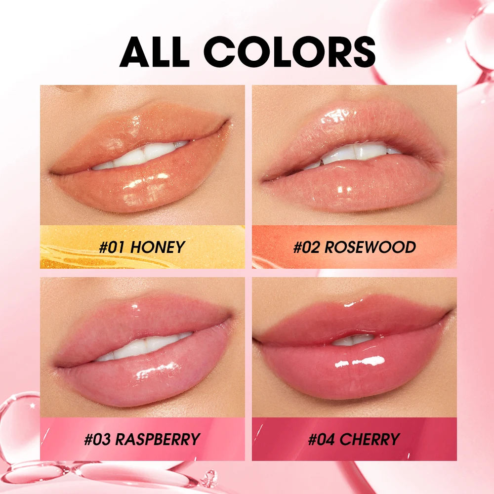 O.TWO.O Lip Oil Lip Plumper Highly Moisturizing lightweight Nonsticky Sexy Water Glossy Glitter Primer Tint Lip Balm Care Makeup