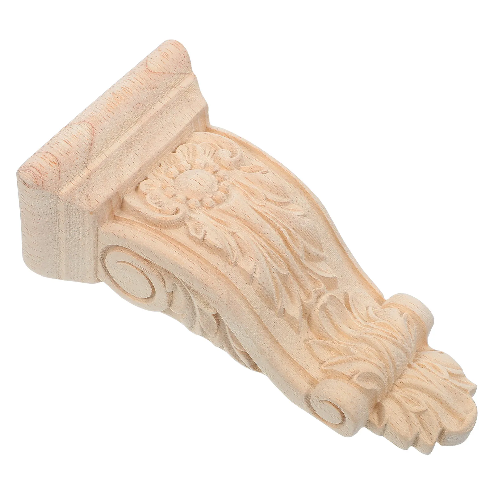 Wood Corbel European Style 6.3x3.2 Carved Appliques Shelf Bracket Kitchen Island Fireplace Doorway Decorative Trim