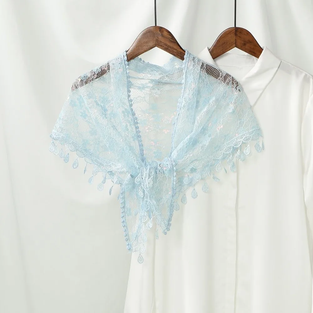 

Винтажный кружевной платок-шарф с цветочным узором, милый тонкий шарф-косынка, шикарный богемный стиль, пасторальный дизайн для женщин