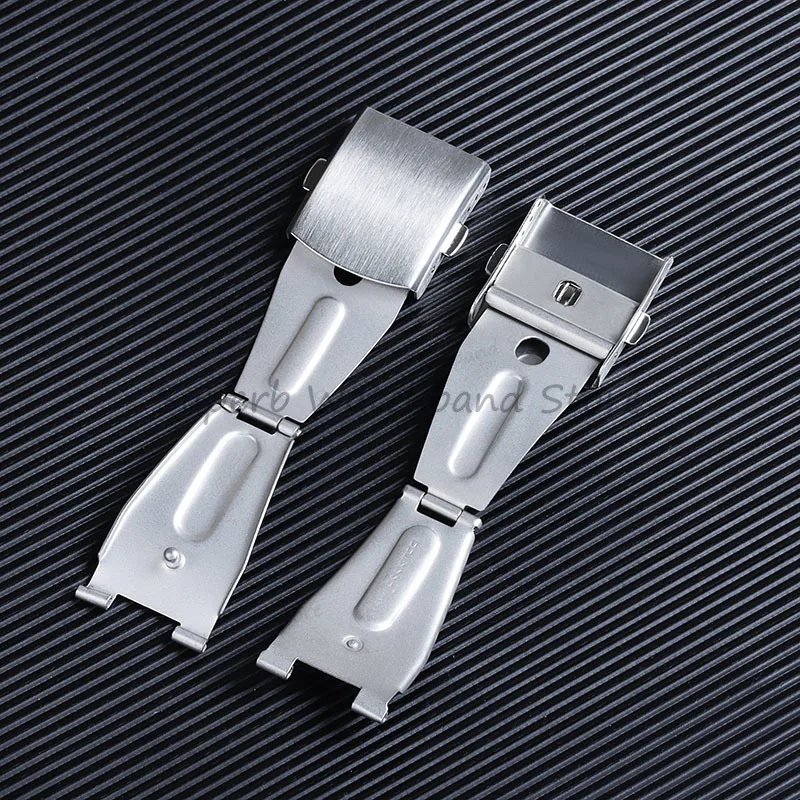 12/14/16/18/20mm Stainless Steel Double Press Aircraft Clasp Watches Accessories Watch Buckle Metal Folding Buckle