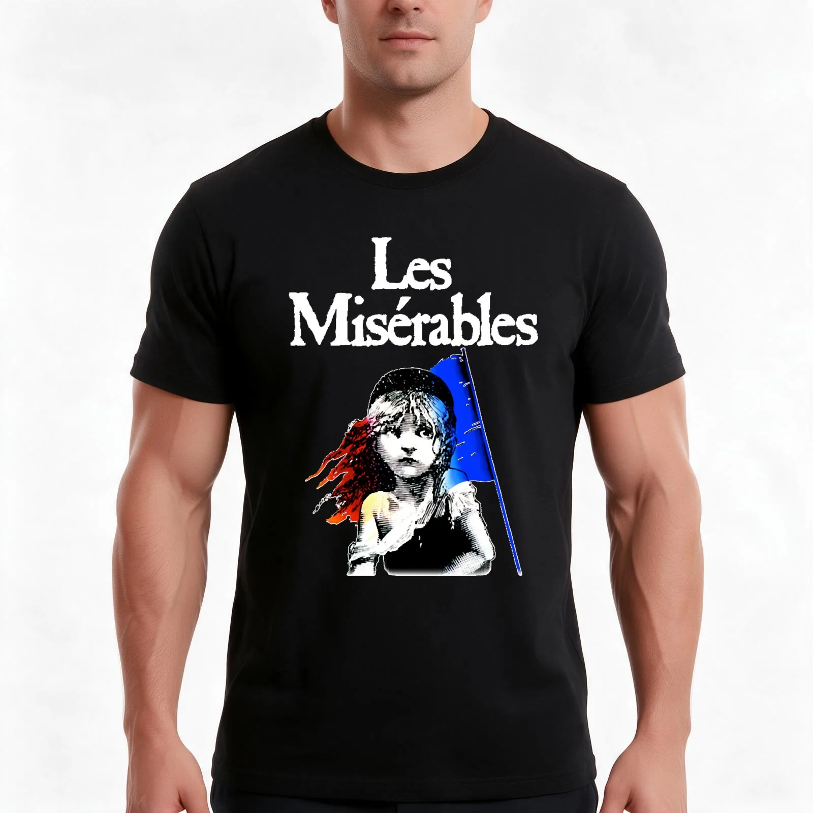 LES MISERABLES T-Shirt Summer Casual Cotton Tee Oversized Streetwear Tops Vintage Graphic Print Loose Fit Short Sleeve