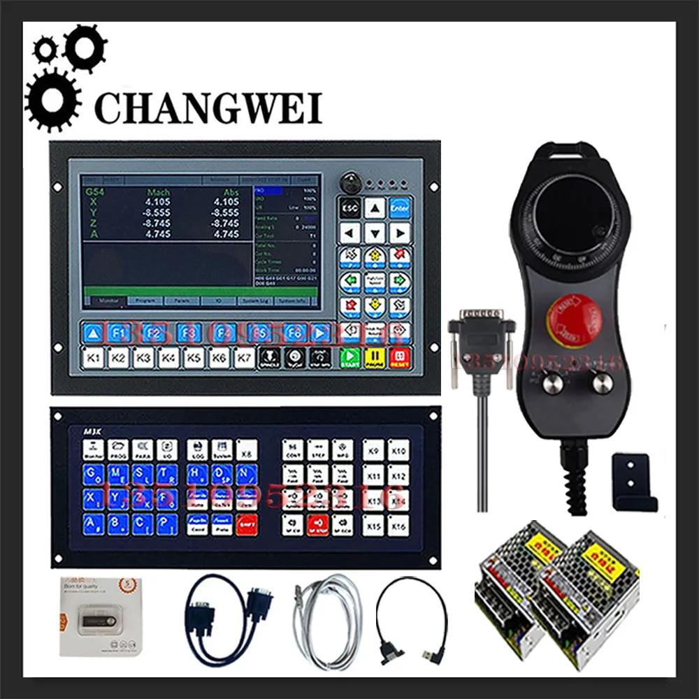 Off-line Cnc Controller Kit Ddcs-expert 3/4/5 Axis+latest Extended Keyboard +3d Edge Finder+handwheel Mpg To Replace Ddcsv3.1