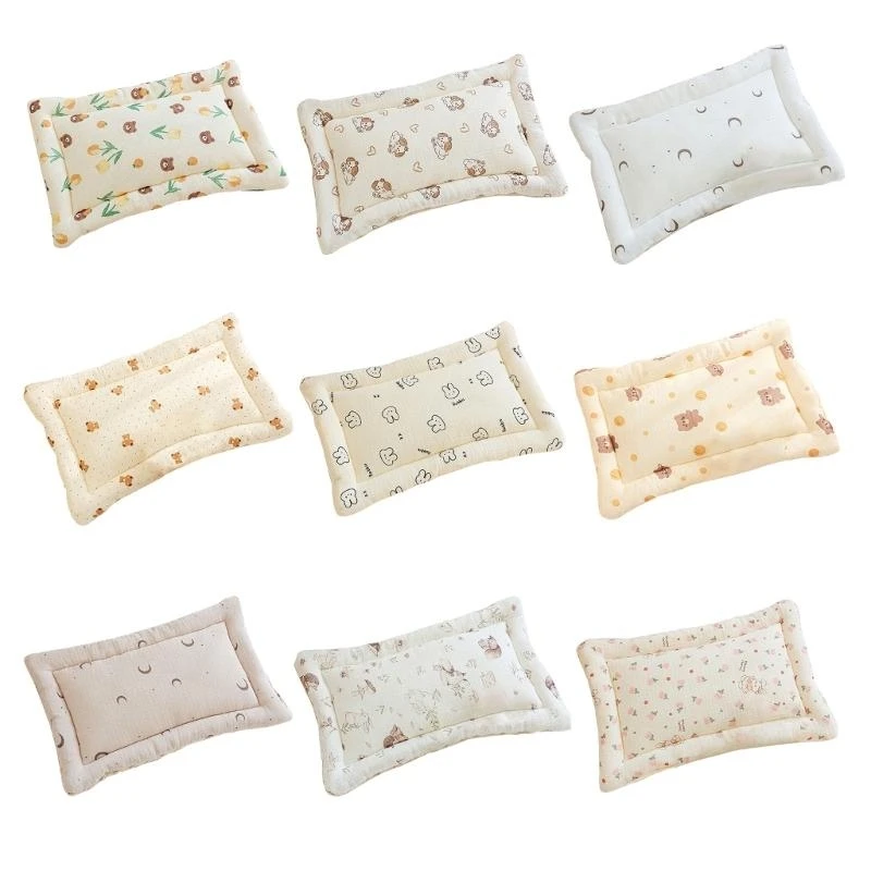 

Upgraded Pillow with Dotted Pattern Cartoon Print Pillow Rabbit Bear Pattern Pillow for Household or During Travel G2TD