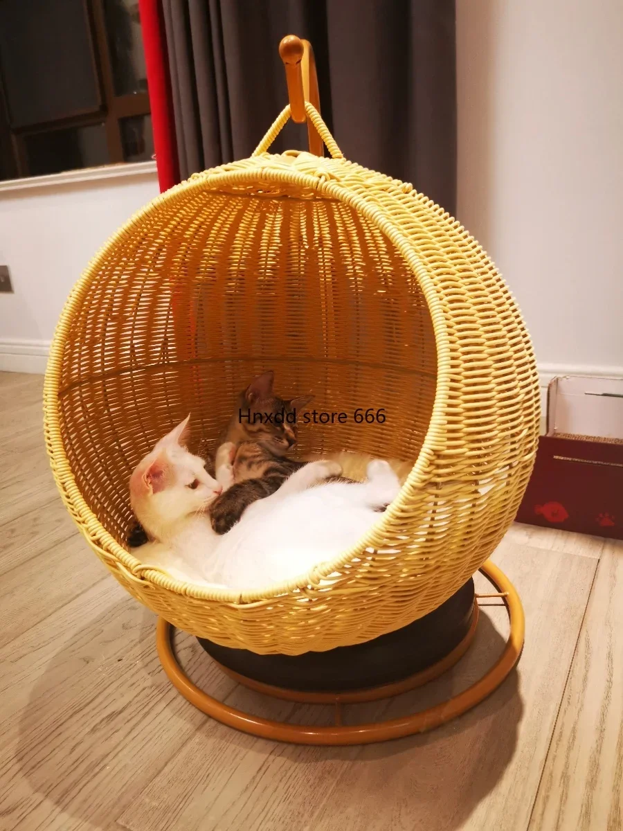 Pet Nest Four Seasons Rattan Large Cat Nest Cat Bed