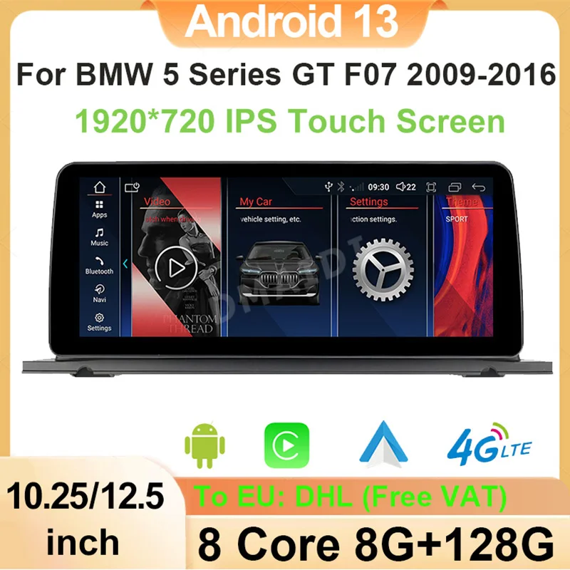 

Android 13 12.5" 8G 128G Central Multimedia Video Player For BMW 5 Series GT F07 2009-2016 Carplay Auto Bluetooth GPS Navigation